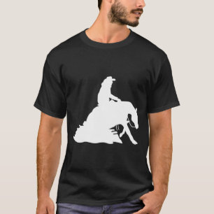 Camiseta Silhout Reining Horse Show Rider Cowboy Horseba