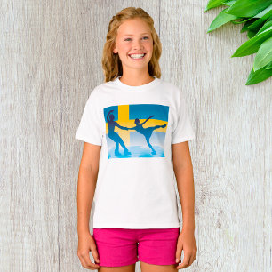 Camiseta Silhout Sueco De Ice Skating Duo