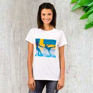 Camiseta Silhout Sueco De Ice Skating Duo