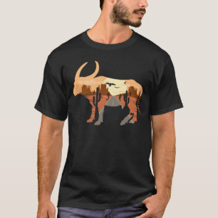 Camiseta Silhoute de Buffalo, Desert Cactos, Vale do Monume