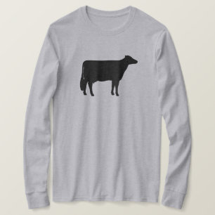 Camiseta Silhoute de Vaca Holstein Negro