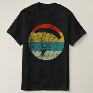 Camiseta silhueta 70S de retrô skydive