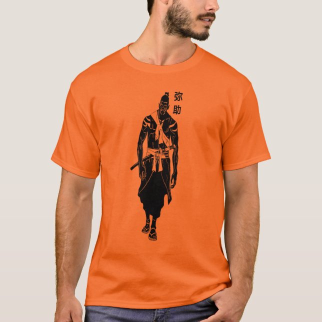 Camiseta Silhueta Adorável De Combatente De Samurai Para O  (Frente)