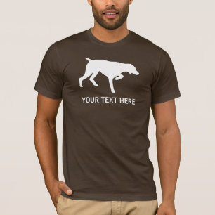 Camiseta Silhueta alemão do ponteiro de cabelos curtos
