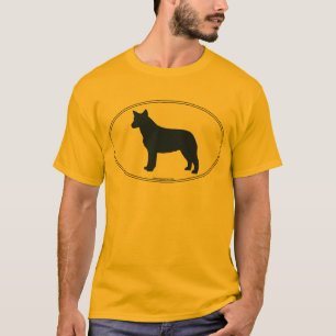 Camiseta Silhueta australiana do cão do gado