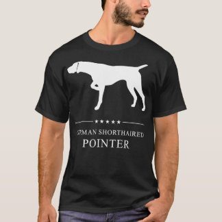 Camiseta Silhueta Branca de Cachorro Baixo Alemão