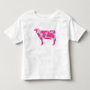 Camiseta Silhueta branca e rosa-vaca