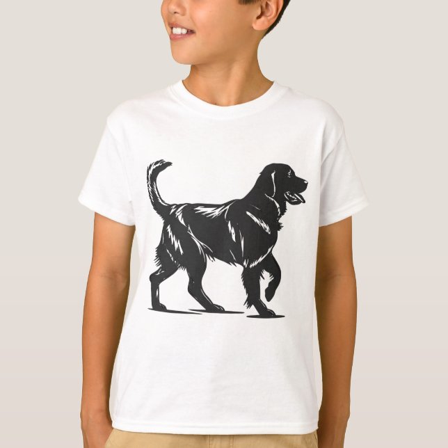 Camiseta Silhueta Clássica de Cachorro (Frente)