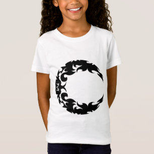 Camiseta Silhueta da Lua do Crescente Negro