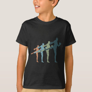 Camiseta Silhueta da Mãe e do Pai Esportistas - Kickboxing
