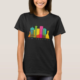 Camiseta Silhueta da paisagem urbana de Nova Orleans Louisi