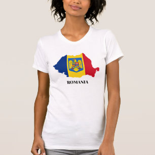 Camiseta silhueta da Romênia