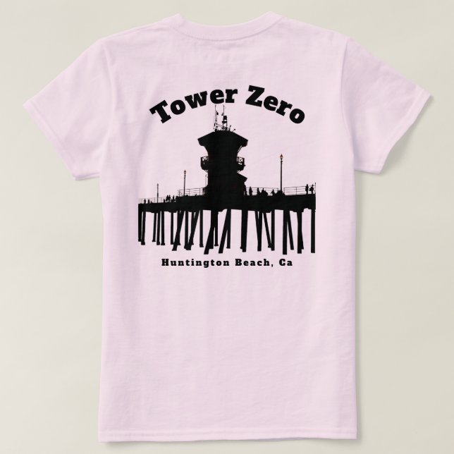 Camiseta Silhueta da Torre Zero (Mulheres)  (Verso do Design)