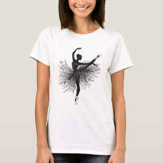 Camiseta Silhueta Dança Bailarina | Camiseta Balle