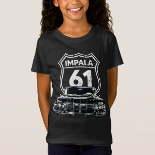 Camiseta Silhueta de 1961 Chevy Impala Front Grill