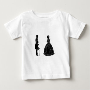 Camiseta silhueta de abraham lincoln mary todd lincoln