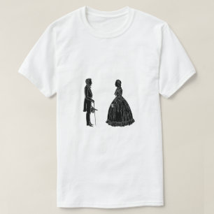 Camiseta silhueta de abraham lincoln mary todd lincoln