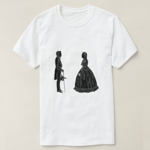 Camiseta silhueta de abraham lincoln mary todd lincoln