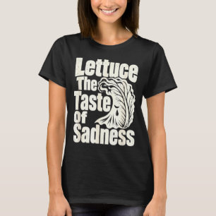 Camiseta silhueta de alface vegana humor à base de plantas