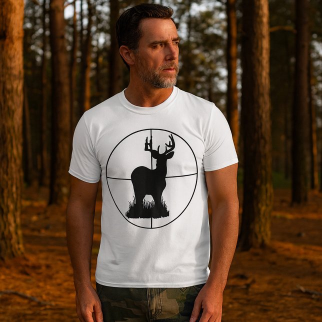 Camiseta Silhueta de Alvo de Caça de Veados (Criador carregado)
