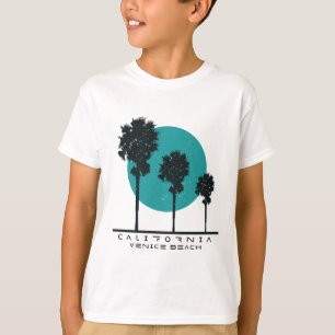 Camiseta Silhueta de árvores de palma retrorreflectora com