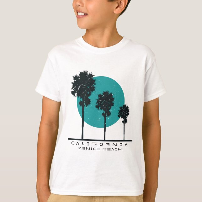 Camiseta Silhueta de árvores de palma retrorreflectora com  (Frente)