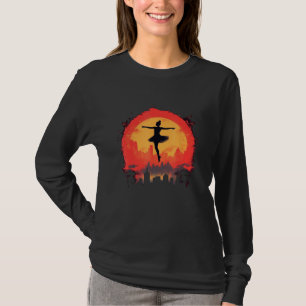 Camiseta Silhueta de Bailarina Dançarina de Ballet Mulheres