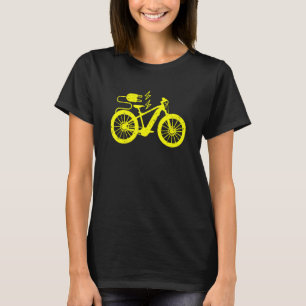 Camiseta Silhueta De Bicicleta Elétrica E Bike Ebike
