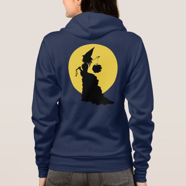 Camiseta Silhueta de Bruxas Vitorianas Legal de Halloween (Verso)