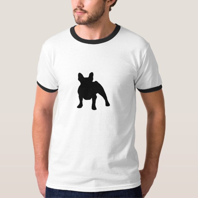 Camiseta Silhueta de Bulldog Francês (Frente)
