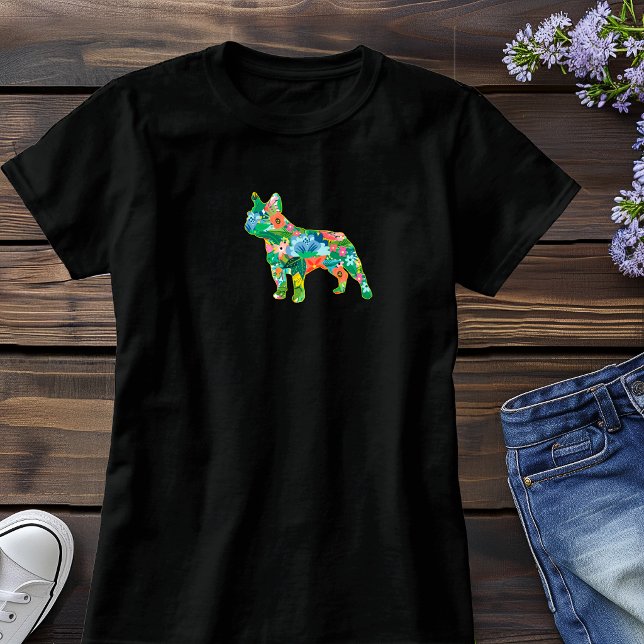 Camiseta Silhueta de Bulldog Francês  (French Bulldog T-Sjirt)