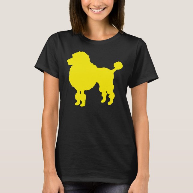 Camiseta Silhueta de cachorro amarelo (Frente)