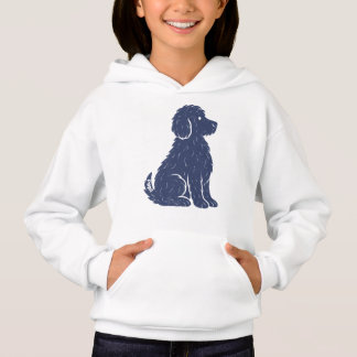 Camiseta Silhueta de Cachorro Azul Arte Minimalista