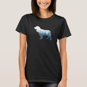 Camiseta Silhueta de cachorro Cocker Spaniel Inglês ao ar l