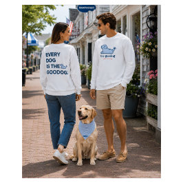 Camiseta Silhueta de Cachorro em Seersucker Azul e Branco V