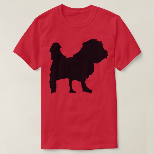 Camiseta Silhueta de Cachorro Negro (Frente do Design)