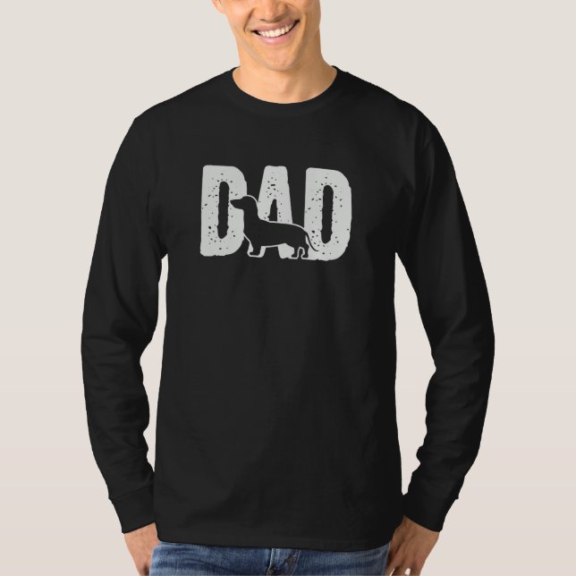 Camiseta Sílhueta de Cachorro Pai Dacho (Frente)