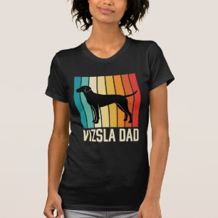 Camiseta Silhueta de Cachorro Pai Vizsla Retro