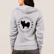 Silhueta de Cachorro Papillon com Patas e Texto Pe