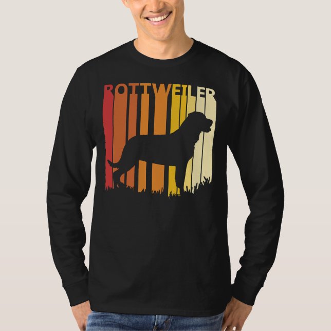 Camiseta Silhueta de Cachorro Rottweiler (Frente)