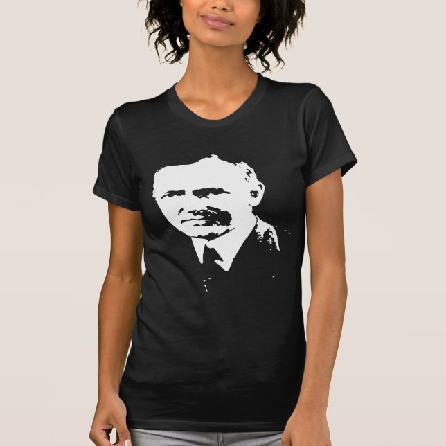 Camiseta Silhueta de Calvin Coolidge (Frente)