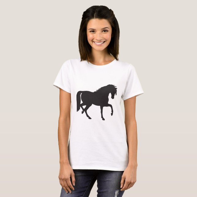 Camiseta Silhueta de Cavalo (Frente Completa)