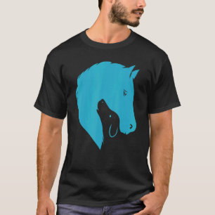 Camiseta Sílhueta de Cavalo Cachorro Roupa de Equino Canino