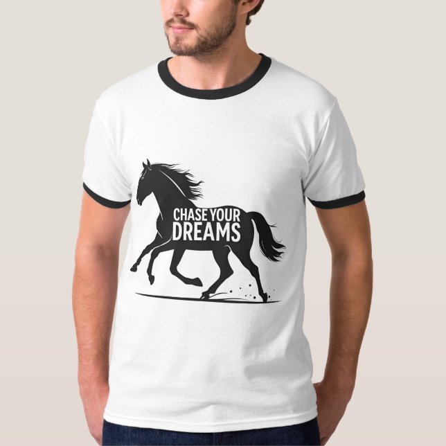 Camiseta Silhueta de Cavalo Galopante (Frente)