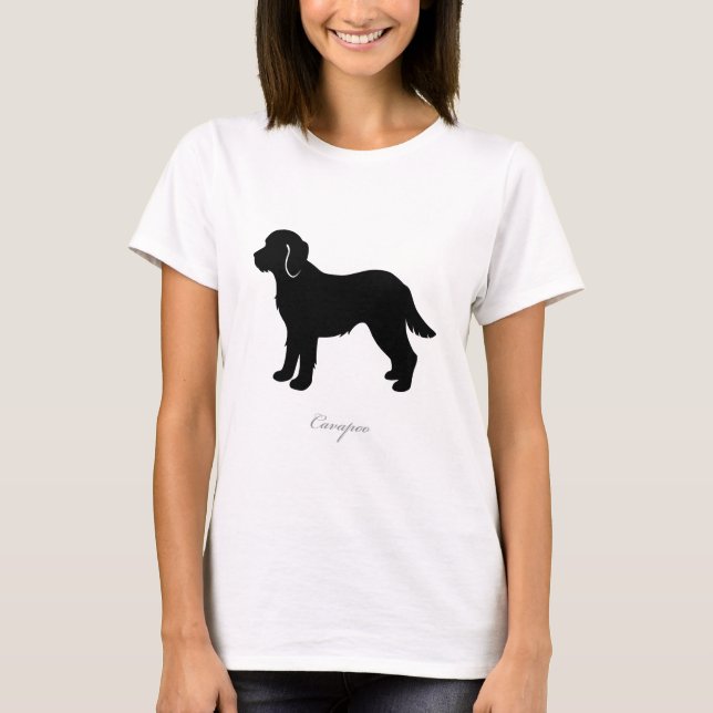 Camiseta Silhueta de Cavapoo (Frente)