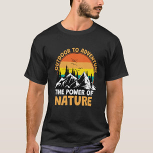 Camiseta Silhueta de Cena de Montanha e Floresta 25
