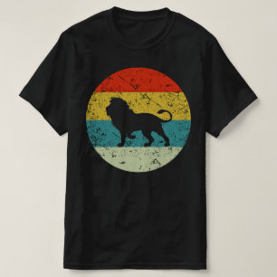 Camiseta silhueta de colheita de leão 70
