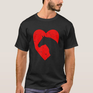 Camiseta Silhueta De Coração De Cavalo Para Grap Equestre D
