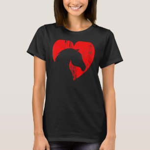 Camiseta Silhueta De Coração De Cavalo Para Grap Equestre D