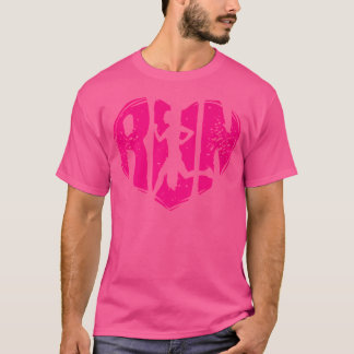 Camiseta Silhueta De Coração Rosa Para Caçadores